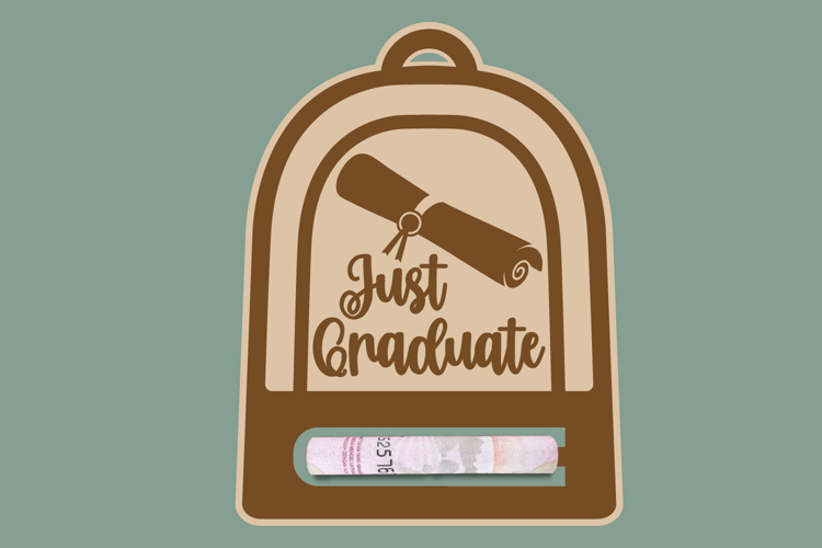 Graduation Money Holder Laser Engraving