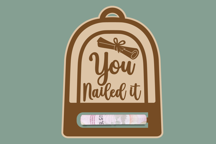 Graduation Money Holder Laser Engraving