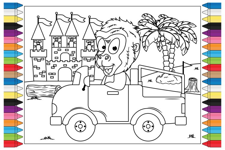 coloring animal cartoon for kids