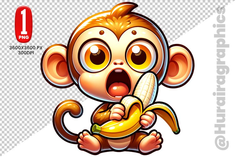 Cute Monkey Clipart Image 9