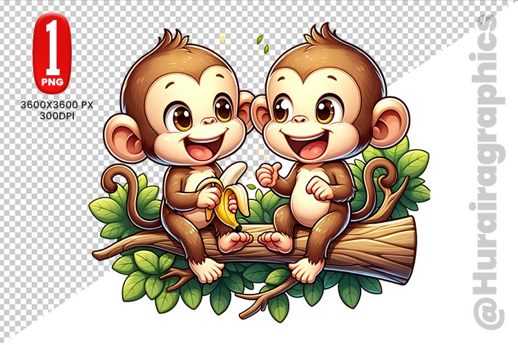 Cute Monkey Clipart Image 13