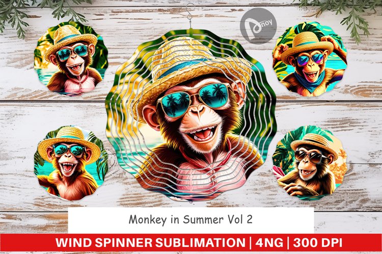 Wind Spinner Monkey in Summer