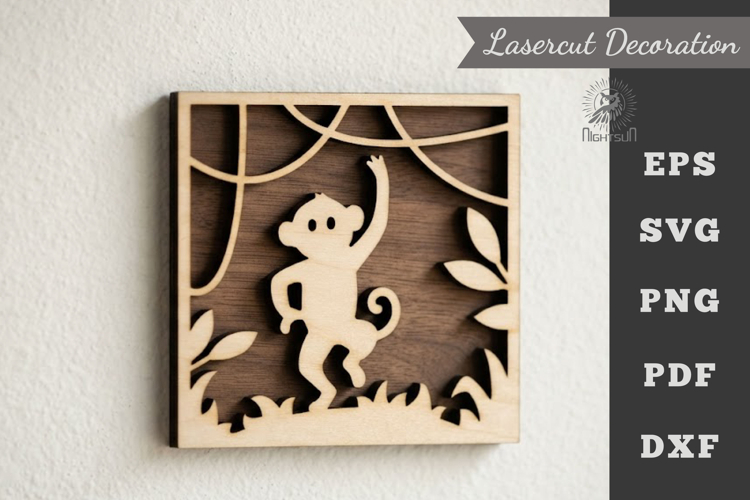 Monkey Lasercut Wall Decor