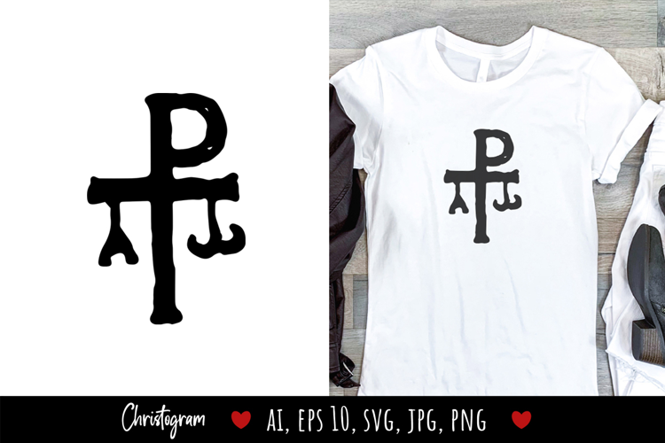 Monogram of Christ. Vintage Christogram