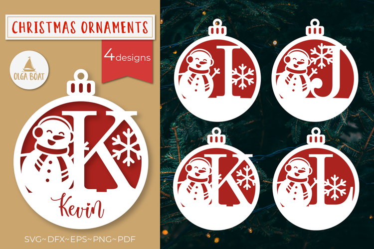 Snowman Monogram Svg Image 20