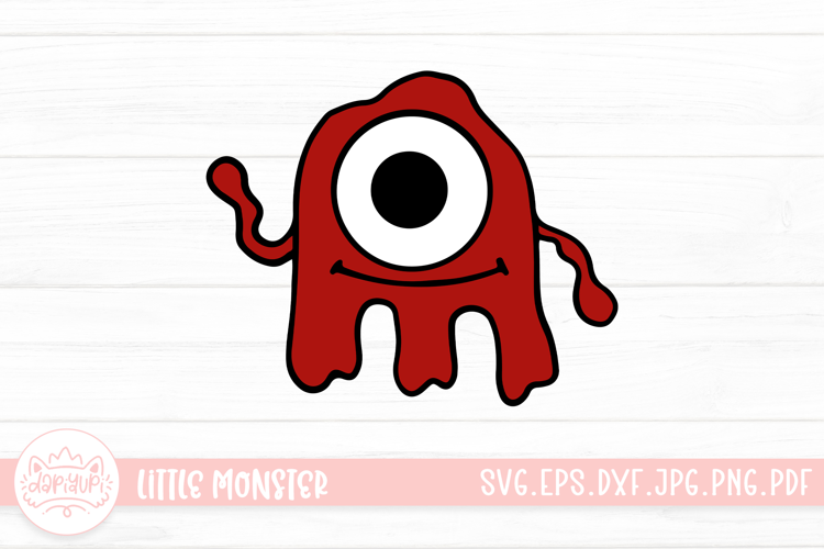 Funny Monster Clipart Illustration | Cute Cartoon Monster