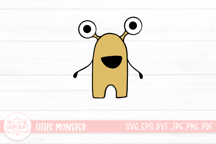 Funny Monster Clipart Illustration | Cute Cartoon Monster