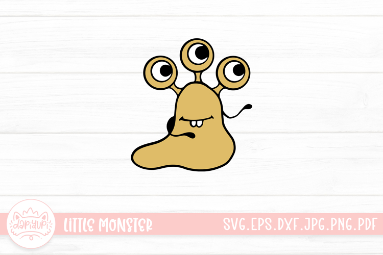 Funny Monster Clipart Illustration | Cute Cartoon Monster