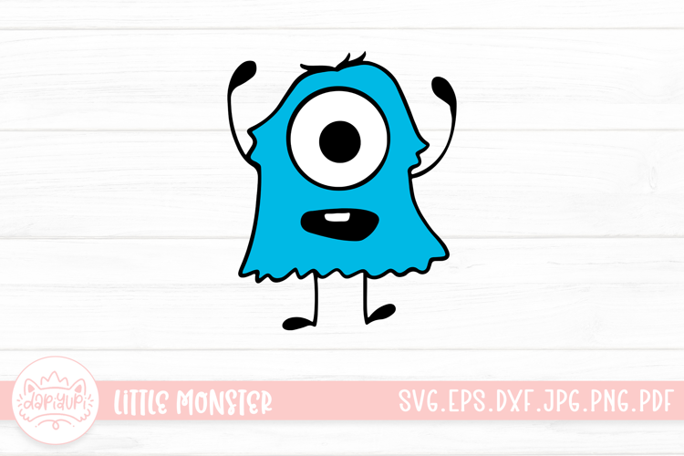 Funny Monster Clipart Illustration | Cute Cartoon Monster