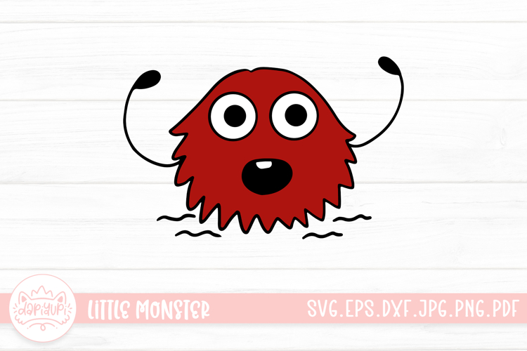 Funny Monster Clipart Illustration | Cute Cartoon Monster