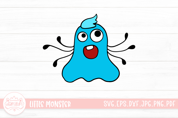 Funny Monster Clipart Illustration | Cute Cartoon Monster