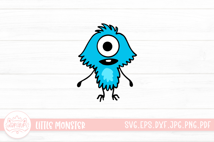 Funny Monster Clipart Illustration | Cute Cartoon Monster