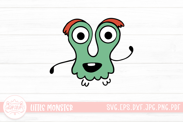 Funny Monster Clipart Illustration | Cute Cartoon Monster