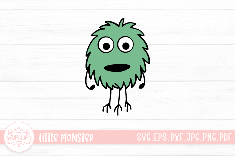 Funny Monster Clipart Illustration | Cute Cartoon Monster