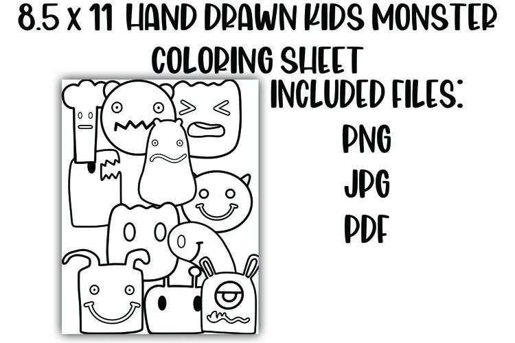 Kids Monster Coloring Sheet example image 1