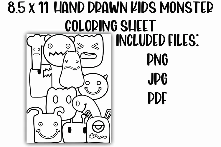 Kids Monster Coloring Sheet