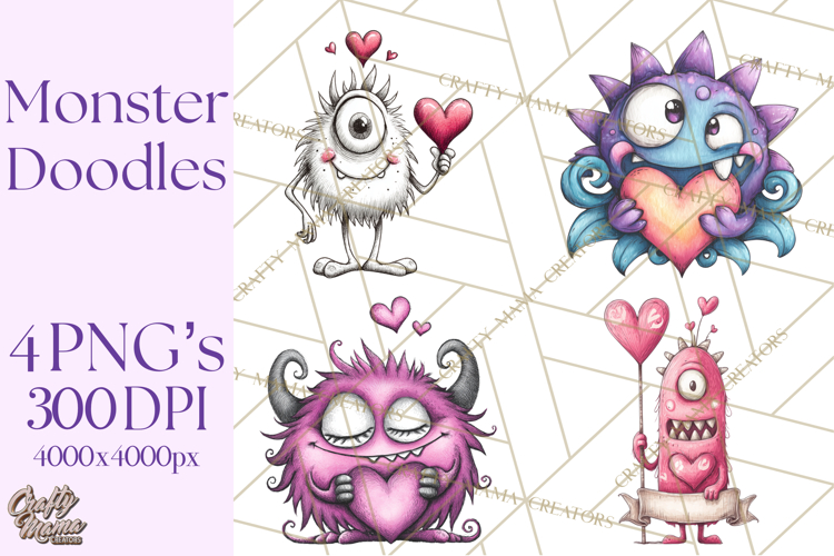 Cute Monster Clipart Image 6