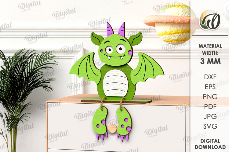 Monster Shelf Sitter Laser Cut. Kids SVG