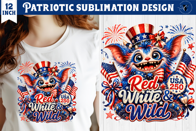 Patriotic sublimation | Ugly Cute Monster | America 250