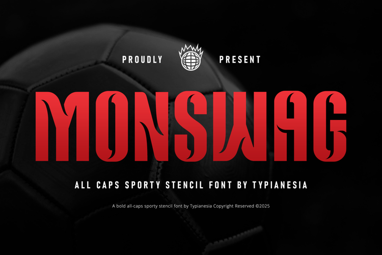 Monswag - Modern Condensed Jersey Sport Game Font