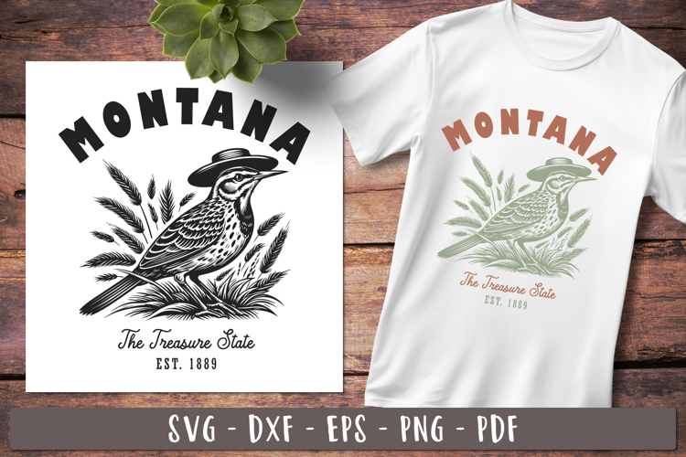 Montana svg | Vintage United states design