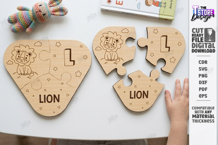 Montessori Alphabet Wooden Puzzle Laser Cut | Kids Laser