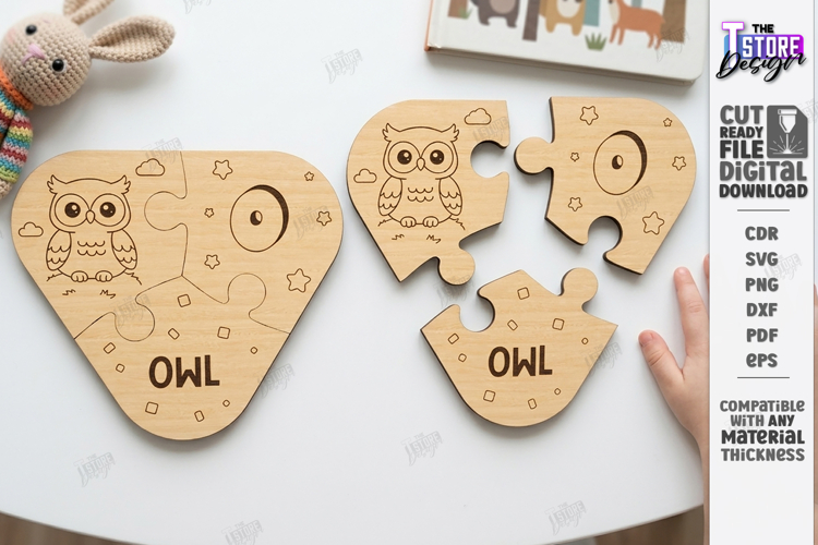 Montessori Alphabet Wooden Puzzle Laser Cut | Kids Laser