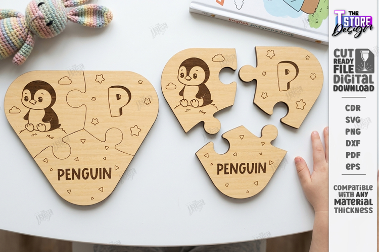 Montessori Alphabet Wooden Puzzle Laser Cut | Kids Laser