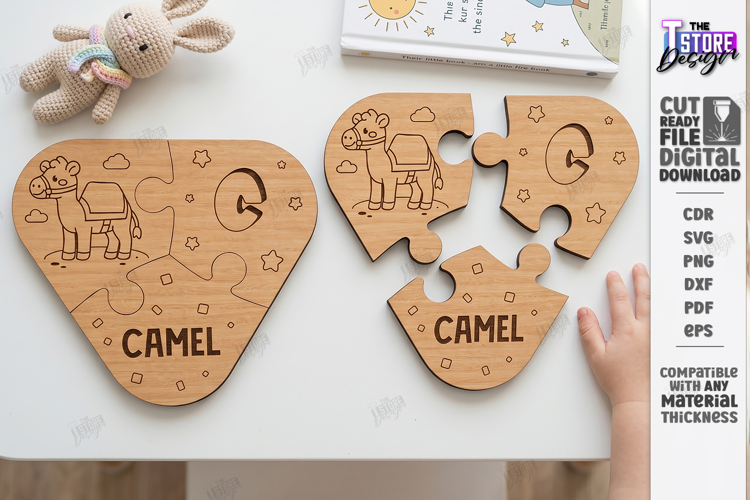 Montessori Alphabet Wooden Puzzle Laser Cut | Kids Laser