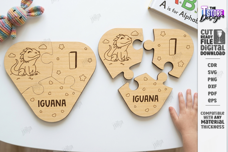 Montessori Alphabet Wooden Puzzle Laser Cut | Kids Laser