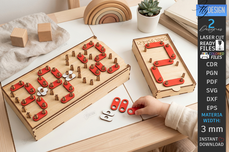 Montessori Numbers Puzzles Laser Cut Bundle | Kids Learning