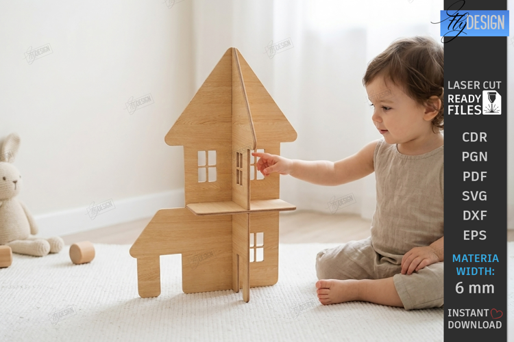 Montessori Toy Town Laser Cut | City Play Kit | Kids Laser