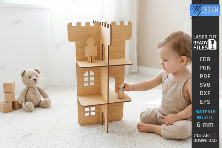 Montessori Toy Town Laser Cut | City Play Kit | Kids Laser