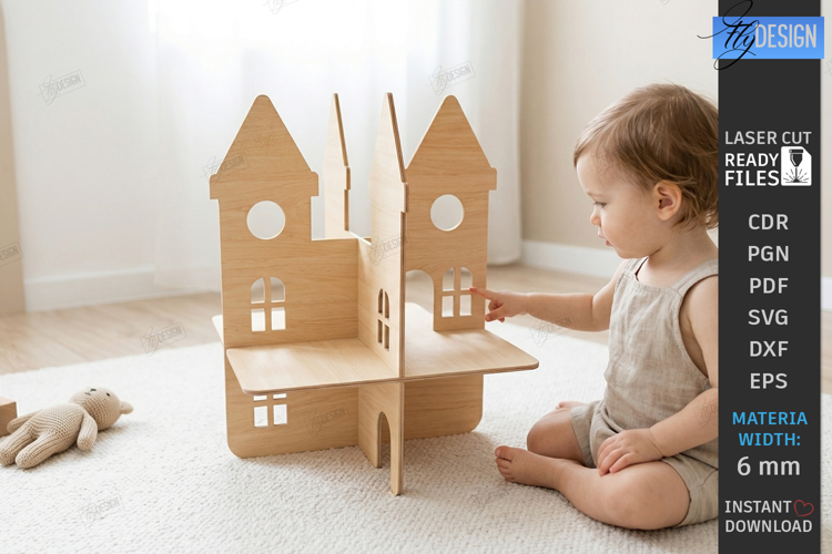Montessori Toy Town Laser Cut | City Play Kit | Kids Laser