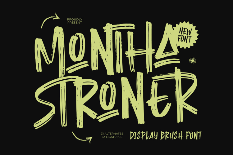 Montha Stroner Display Brush Font