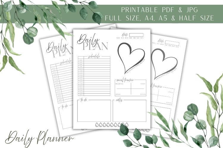 Minimalist Daily Planner Printable