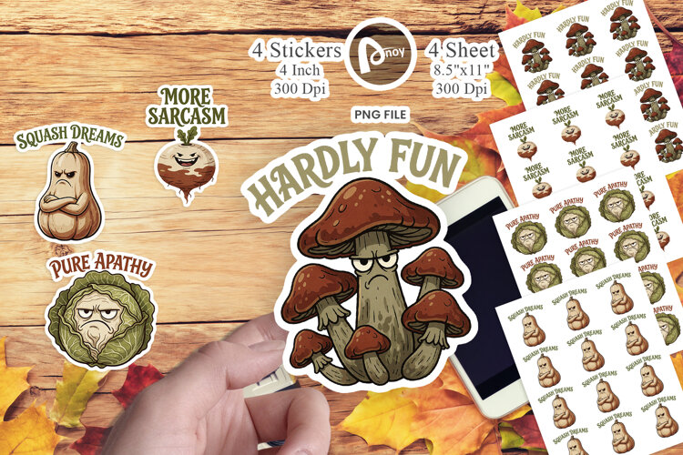 Autumn Harvest Vegetables Sticker example image 1