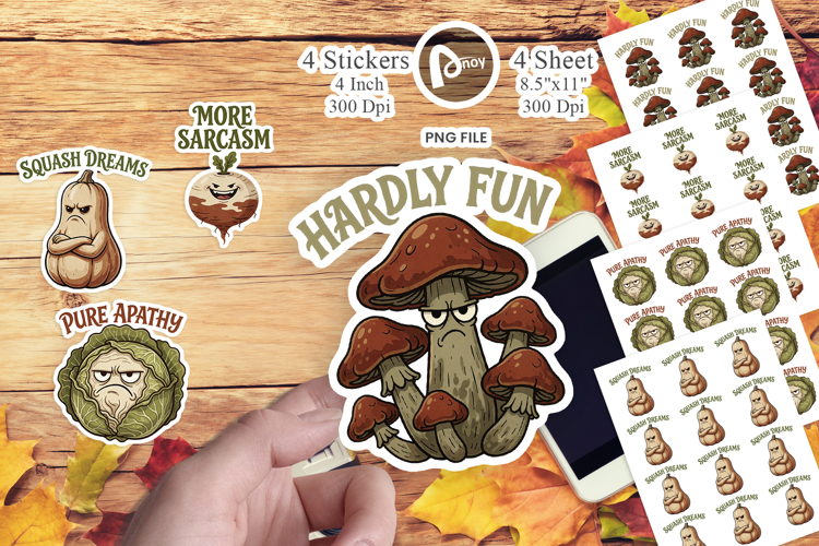 Autumn Harvest Vegetables Sticker