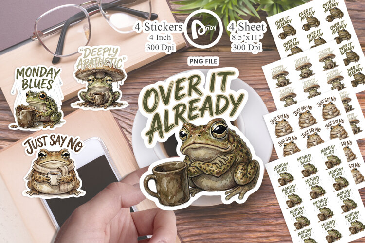 Amphibian Coffee Club Sticker example image 1