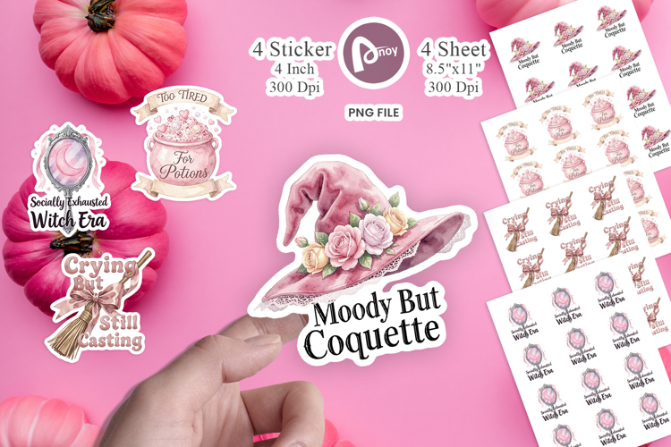 Moody Coquette Spell Sticker