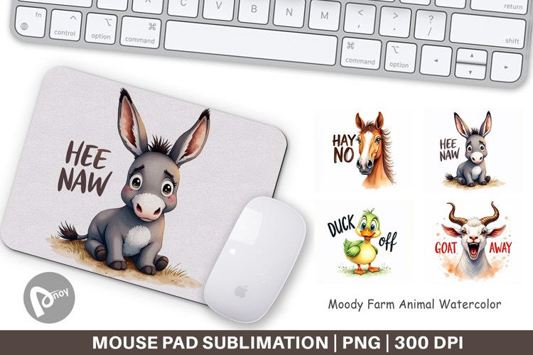 Moody Farm Animal Quotes Mouse Pad