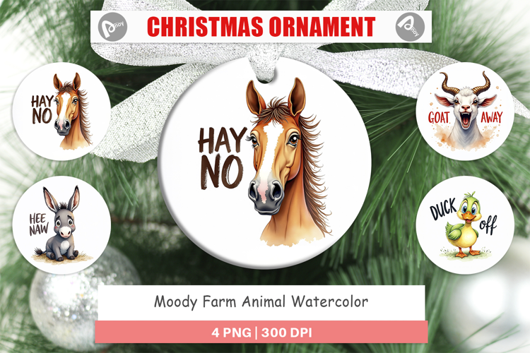 Moody Farm Animal Quotes Ornament
