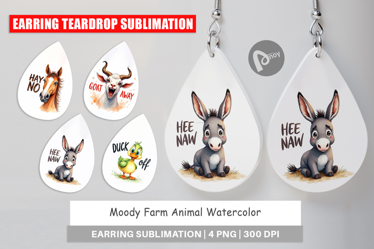 Moody Farm Animal Quotes Earring