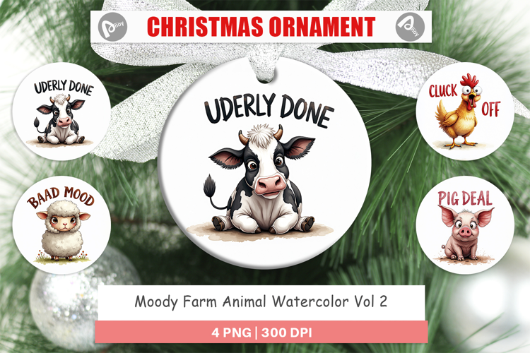 Moody Farm Animal Quotes Ornament