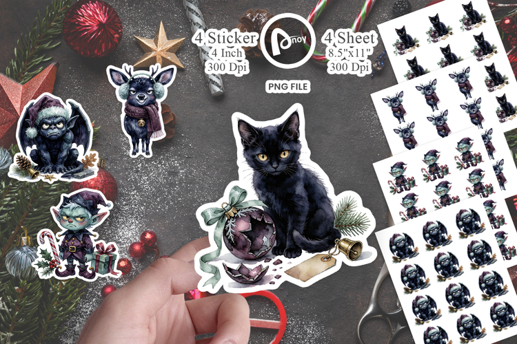 Whimsy Christmas Sprite Sticker