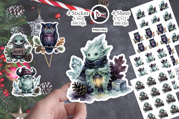 Whimsy Christmas Sprite Sticker