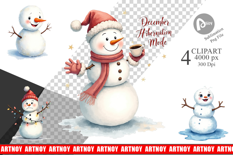 Christmas Watercolor Clipart Image 3