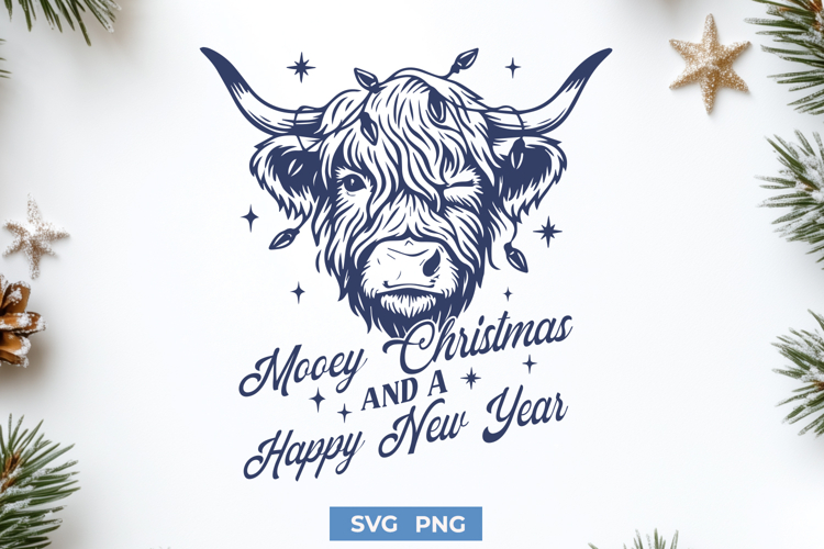 Christmas Cow Svg