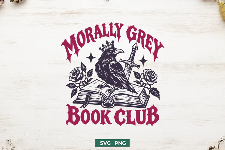 Morally Grey Book Club SVG, Dark Romance PNG, Romantasy Book