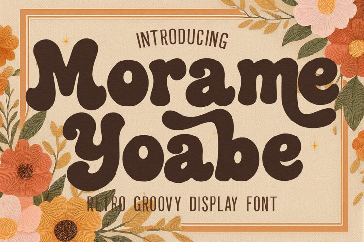 Morame Yoabe Retro Groovy Display example image 1
